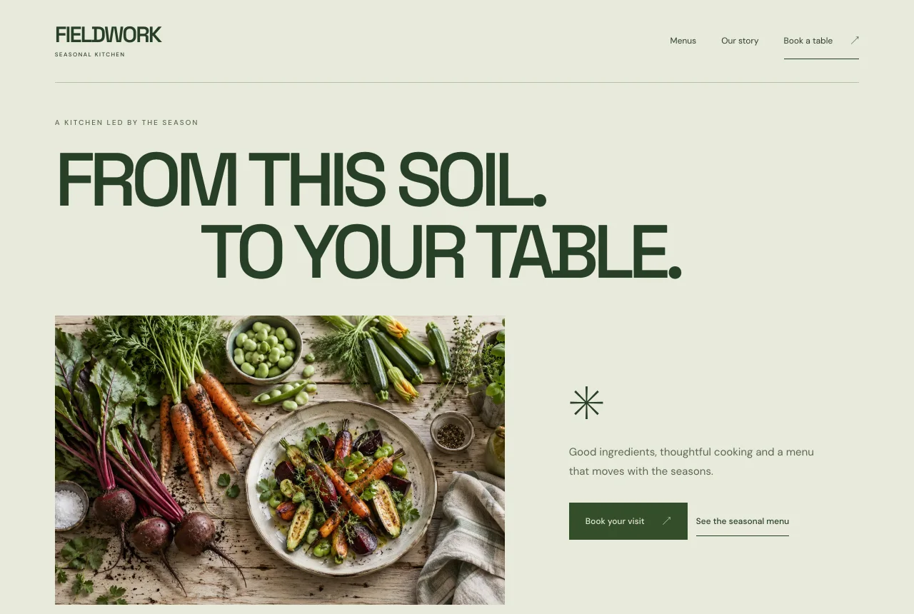 Preview of the Fieldwork website design
