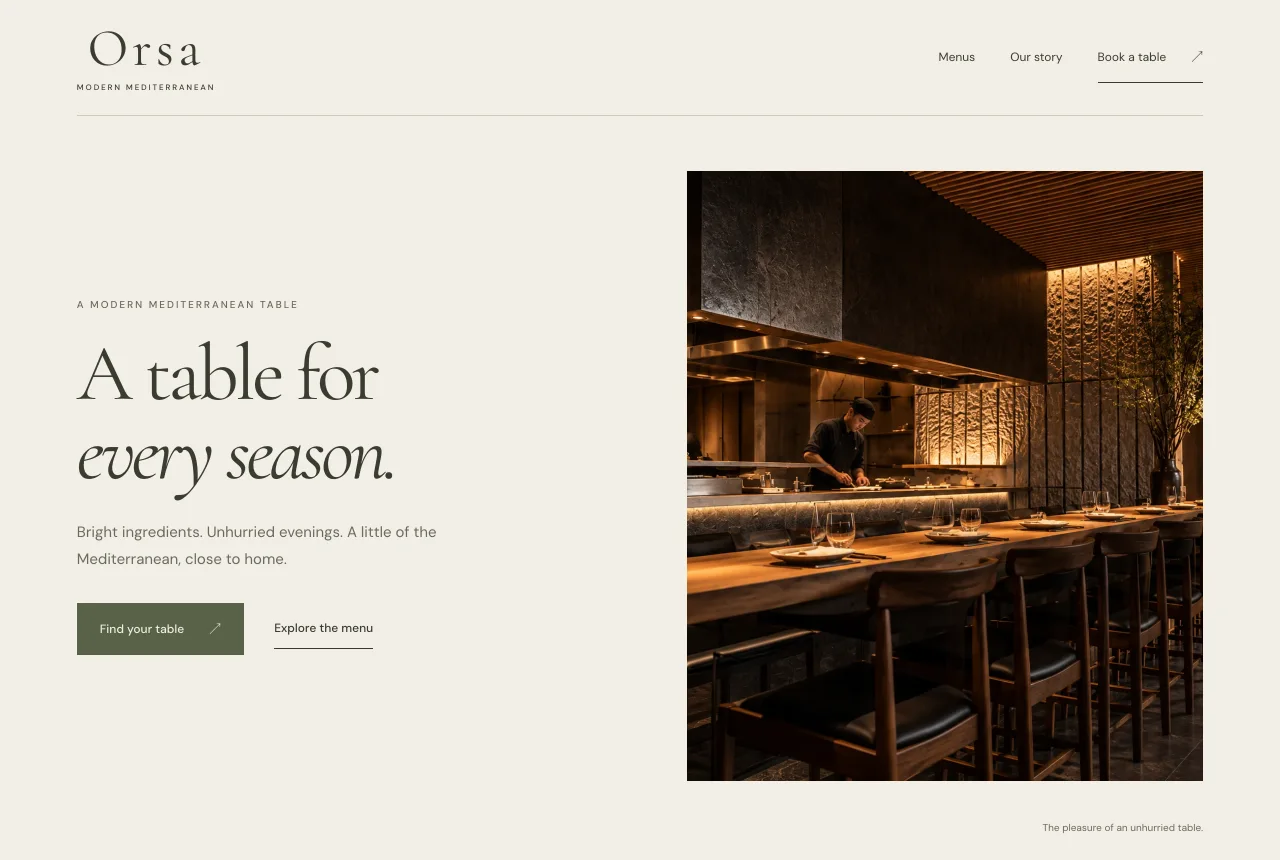 Preview of the Orsa website design